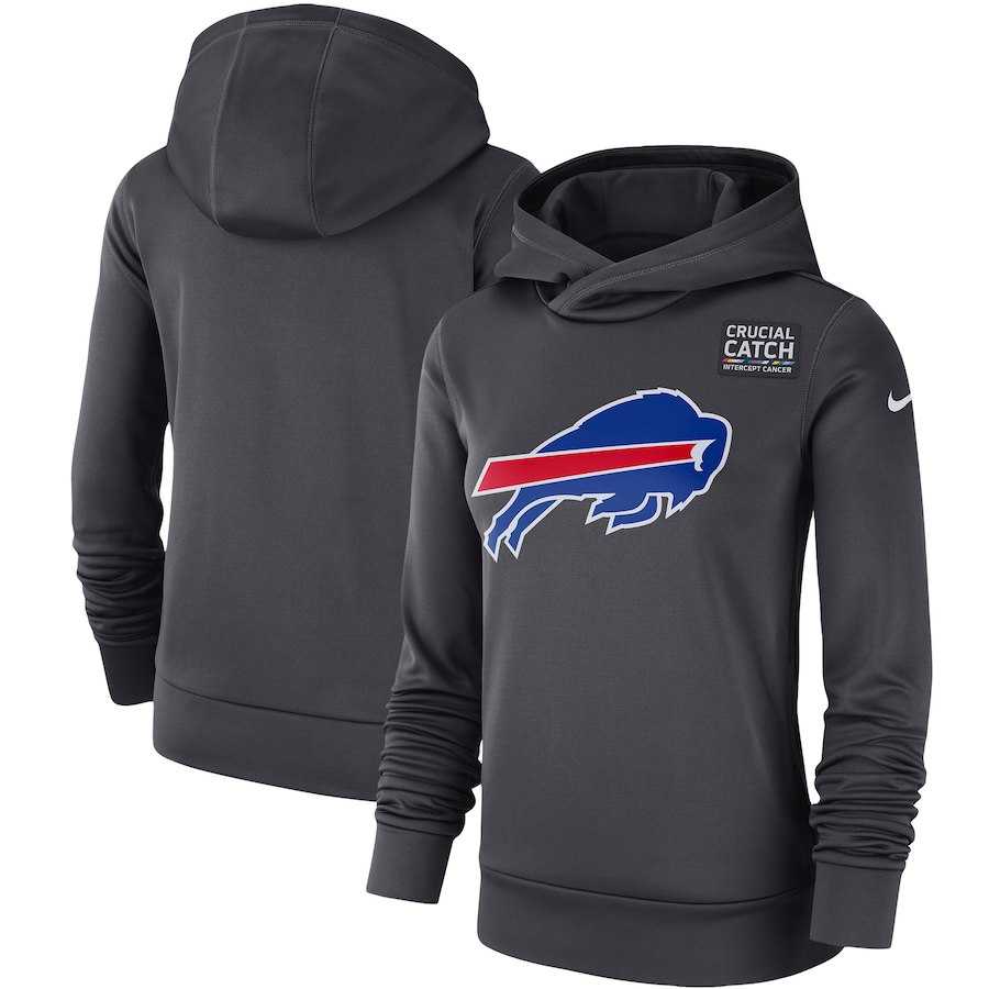 Women Buffalo Bills Anthracite Nike Crucial Catch Performance Hoodie,We sell and wholesale Women Buffalo Bills Anthracite Nike Crucial Catch Performance Hoodie on line form chian!